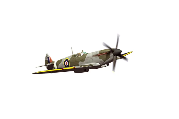 Supermarine Spitfire isolado em fundo branco — Fotografia de Stock