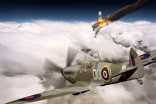 Supermarine Spitfire victorieux pendant la Seconde Guerre mondiale — Photo