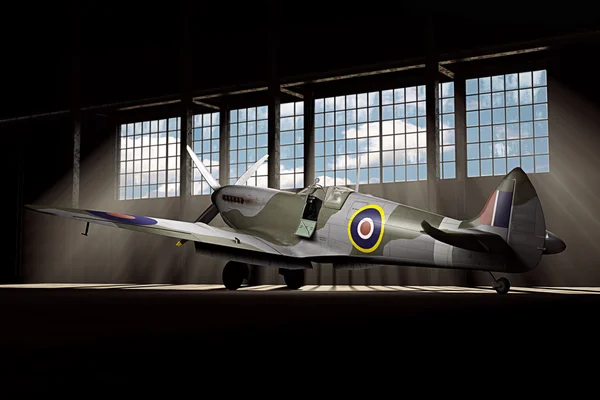 Supermarine Spitfire Mk.V แบบจําลองใน 3D — ภาพถ่ายสต็อก