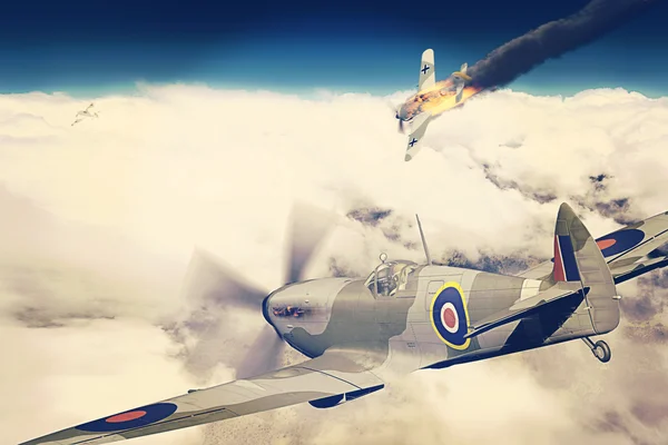 Supermarine Spitfire ชัยชนะในช่วงสงครามโลกครั้งที่ 2 — ภาพถ่ายสต็อก