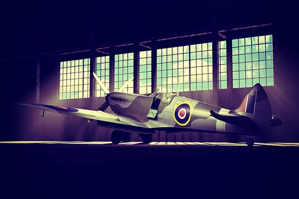 Supermarine Spitfire Mk.V - 3 boyutlu modellenmiş — Stok fotoğraf