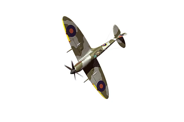 Supermarine Spitfire beyaz arka plan üzerinde izole Stok Resim