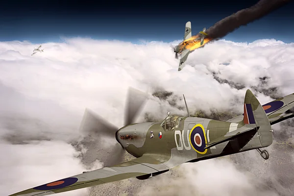 Supermarine Spitfire victorioso durante la Segunda Guerra Mundial Imágenes de stock libres de derechos