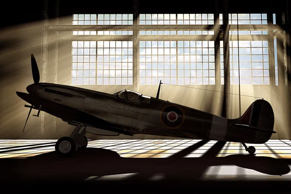 Supermarine Spitfire Mk.V - modelado en 3D Fotos de stock libres de derechos
