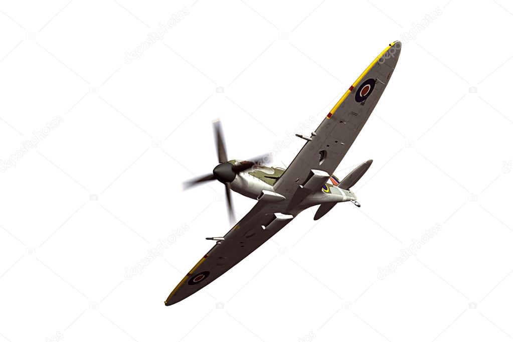 Supermarine Spitfire isolated on white background