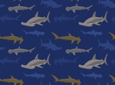 Köpekbalıkları Duvar Kağıdı 15 Çizgifilm Kusursuz Desen