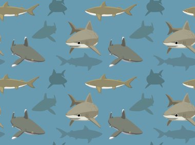 Köpekbalıkları Duvar Kağıdı 13 Çizgifilm Kusursuz Desen