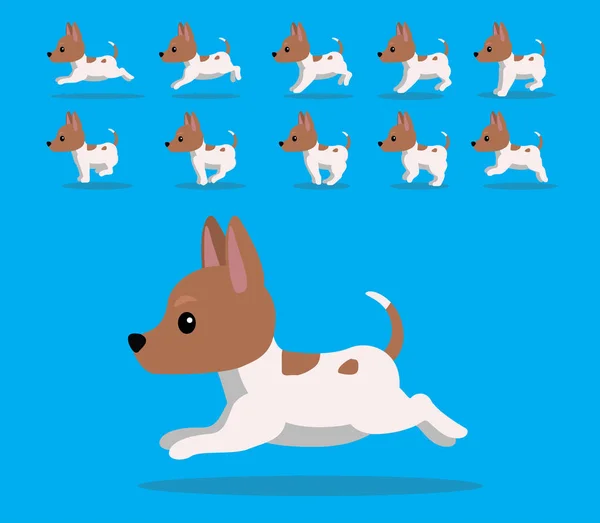 Animation Animale Séquence Chien Tenterfield Terrier Cartoon Vector — Image vectorielle