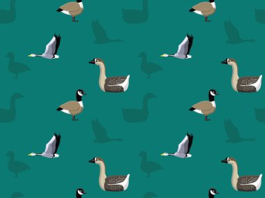 Kuş Kaz Duvar Kağıdı Çizgi Filmi Deseni