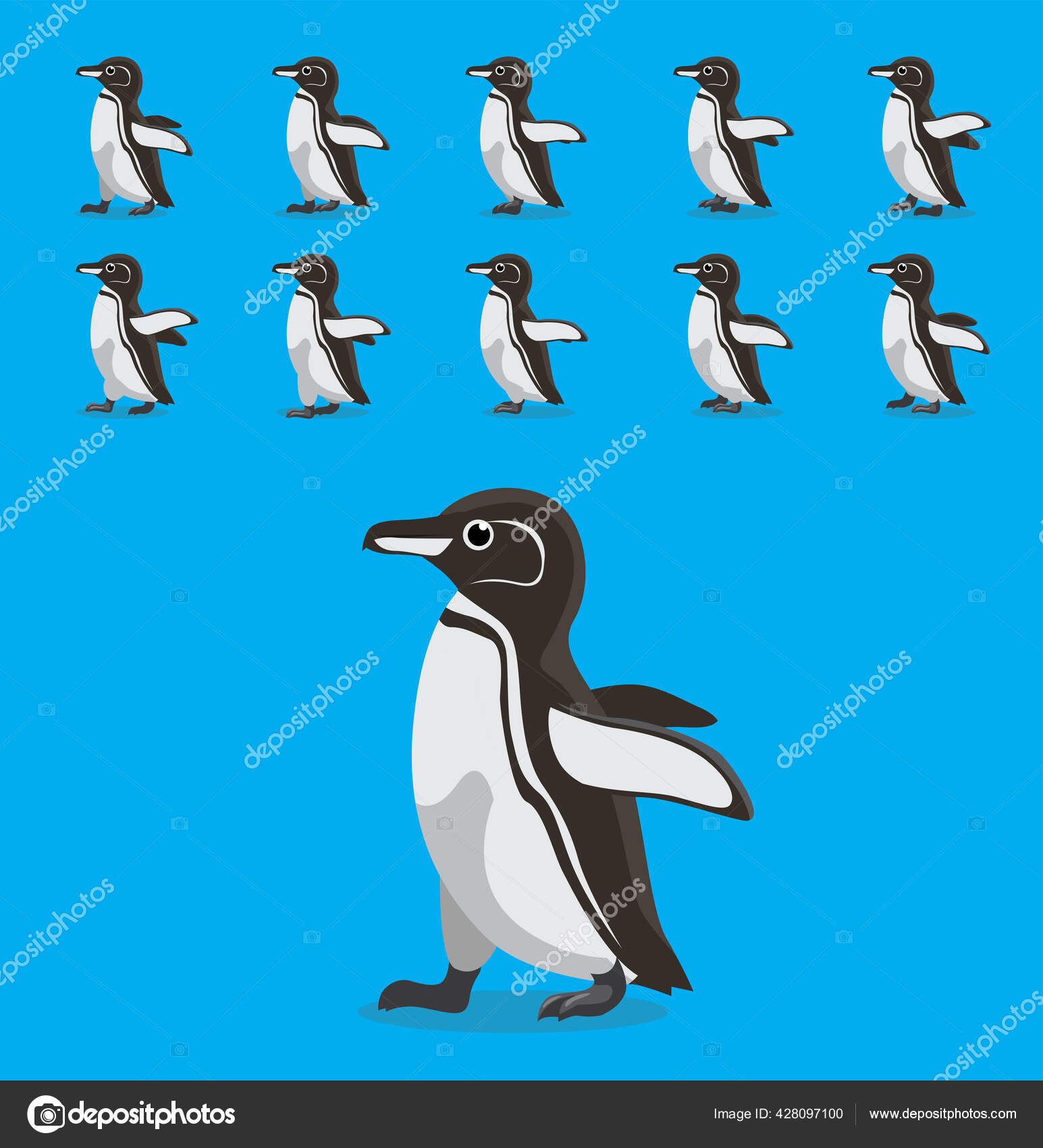 Animal Animation Sequence Galapagos Penguin Cartoon Vector Stock Vector Image by ©Punnawich #428097100 Animal Animation Sequence Galapagos Penguin Cartoon Vector Stock Vector Image by ©Punnawich #428097100