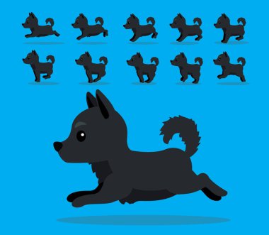 Hayvan Animasyon Dizisi Schipperke Köpek Çizgi Filmi Vektörü