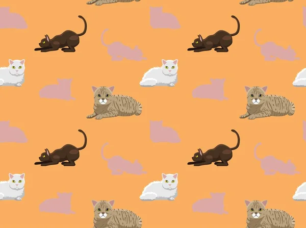 Katze Tapete Hintergrund Charakter — Stockvektor