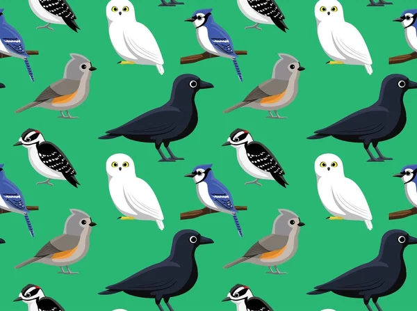 Rastgele Amerikan Kuşları Duvar Kağıdı — Stok Vektör