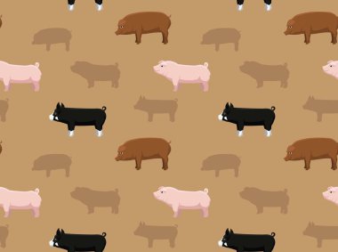 Domuz Duvar Kağıdı 1 Çizgi film Vektörü