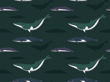 Balina Kusursuz Duvar Kağıdı 4 Çizgi Film Vektörü