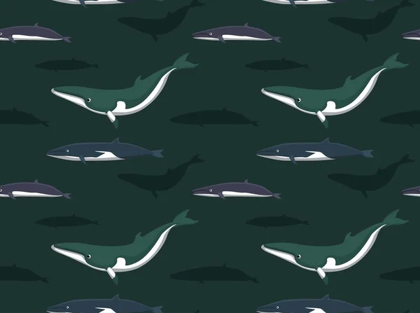 Whale Seamless Wallpaper Cartoon Vector — Stock Vector