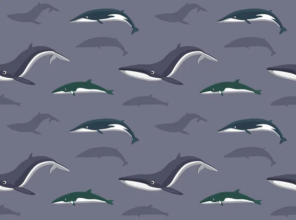 Balena Senza Soluzione Continuità Wallpaper Vettore Dei Cartoni Animati — Vettoriale Stock