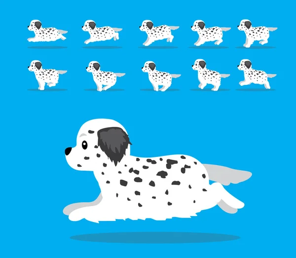 Animación Animal Secuencia Perro Inglés Setter Cartoon Vector — Vector de stock