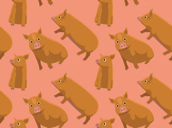 Pig Wallpaper Seamless Background — Stock Vector