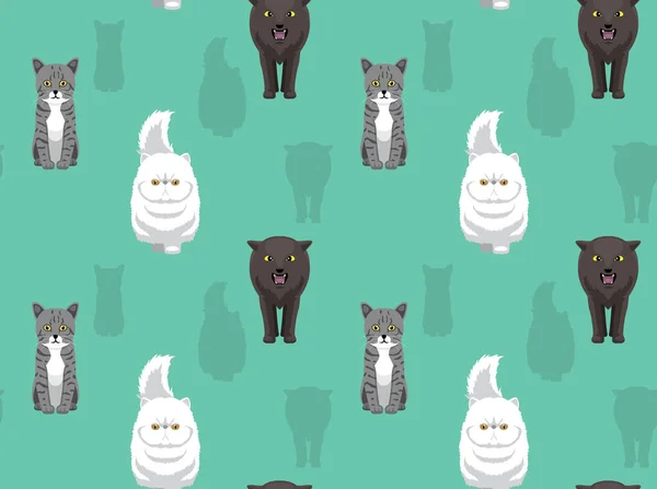 Cat Wallpaper Cartoon Achtergrond — Stockvector