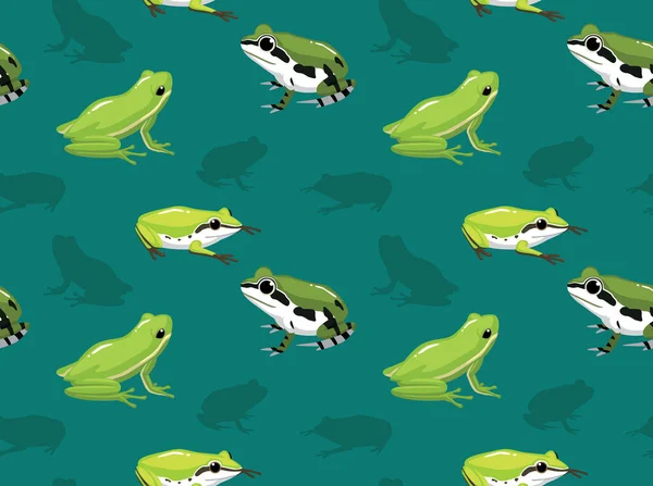 Tree Frog Set Wallpaper Stripfiguur — Stockvector