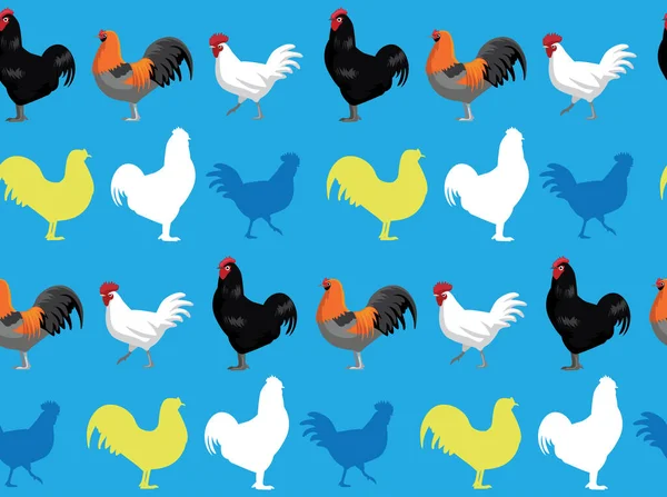 Chicken Wallpaper Cartoon Character — Stock Vector