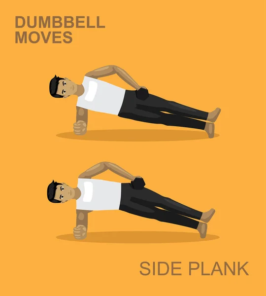 Painel Lateral Dumbbell Move Manga Gym Set Ilustração — Vetor de Stock