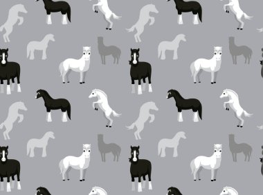 Galli Pony Shire At Çizgi Filmi Kusursuz Duvar Kağıdı