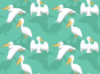 Beyaz Pelikan Çizgi Filmi Kusursuz Duvar Kağıdı