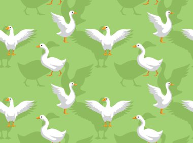 Beyaz Kaz Çizgi Filmi Kusursuz Duvar Kağıdı