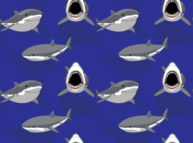 Büyük Beyaz Köpekbalığı Çizgi Filmi Kusursuz Duvar Kağıdı