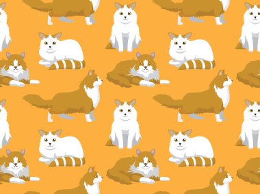 Kedi Norveç Ormanı Türk Van Karikatürü Kusursuz Duvar Kağıdı