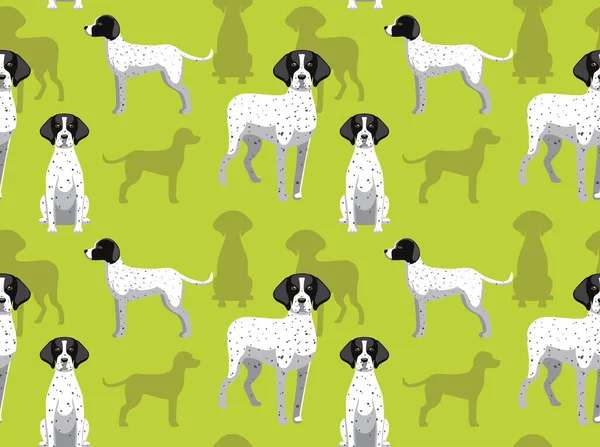 Dog Braque Cartoon Background Seamless Wallpaper — Vettoriale Stock