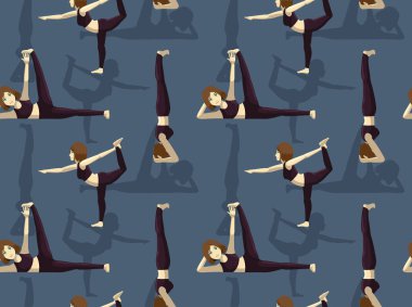 Manga Yoga Destekli Başlık Pozu Arkaplansız Duvar Kağıdı