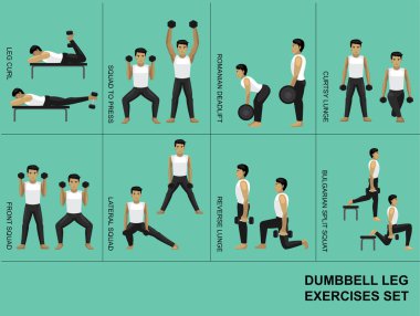 Aptal Bacak Egzersizi Manga Spor Salonu Çizimleri