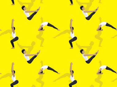 Manga Adam Yoga Sandalyesi Poz Arkaplan Kusursuz Duvar Kağıdı