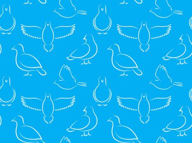 Kuş Güvercini Minimum Çizgi Çizgi Filmi Kusursuz Duvar Kağıdı