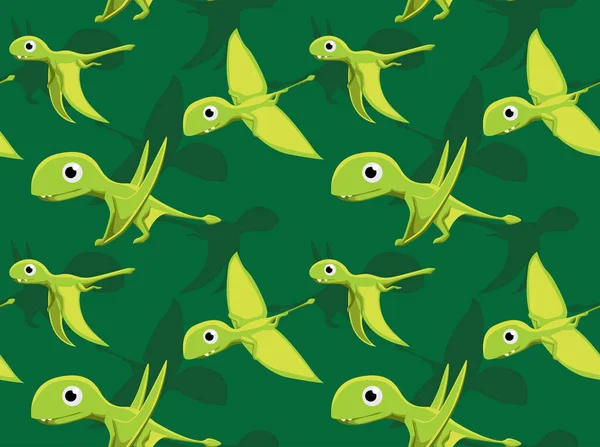 금지법 Dimorphodon Cartoon Background Seamless Wallpaper — 스톡 벡터