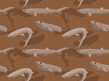 Şirin Bigeye Altıgen Köpekbalığı Çizgi Filmi Kusursuz Duvar Kağıdı