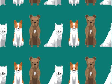 Köpek Çizgifilmi Kusursuz Duvar Kağıdı Samoyed