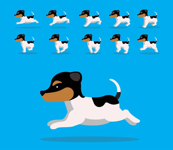 Sekwencja Animacji Zwierząt Pies Brazylijski Terrier Cartoon Vector — Wektor stockowy