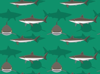 Süt Köpekbalığı Sevimli Çizgi Filmi Kusursuz Duvar Kağıdı