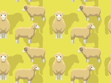 Koyun Dorset Boynuzu Çizgi Filmi Kusursuz Duvar Kağıdı