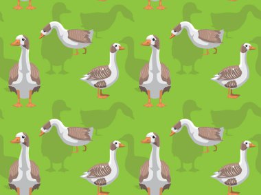 İngiltere 'nin Batısındaki Yurtiçi Kaz Çizgi Filmi Kusursuz Duvar Kağıdı