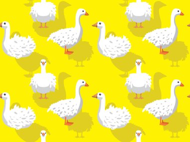 Evcil Kaz Sebastopol Çizgi Film Arkaplanı Kusursuz Duvar Kağıdı