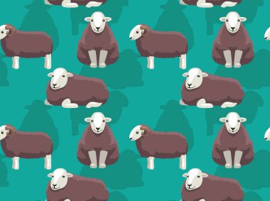 Koyun Herdwick Çizgi Filmi Arkaplan Kusursuz Duvar Kağıdı