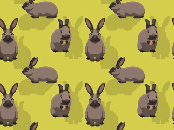 Fondo Pantalla Sin Costuras Rabbit American Sable Cartoon — Vector de stock