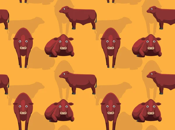 Vaca Santa Gretudis Cartoon Fundo Papel Parede Sem Costura — Vetor de Stock