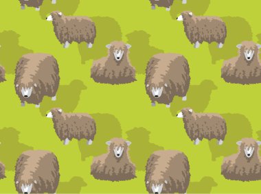 Koyun Lincoln Longwool Çizgi Filmi Kusursuz Duvar Kağıdı