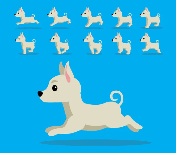 Animation Animation Séquence Chien Chien Chien Crétois Cartoon Vector — Image vectorielle